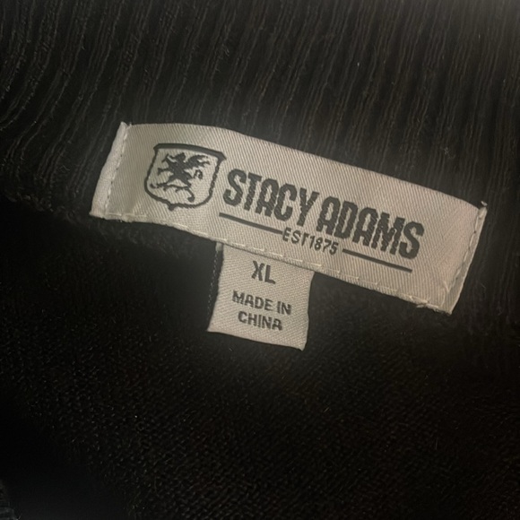 STACY ADAMS Men's Sweater, Tri Vertical Jacquard Front Design - Picture 6 of 7